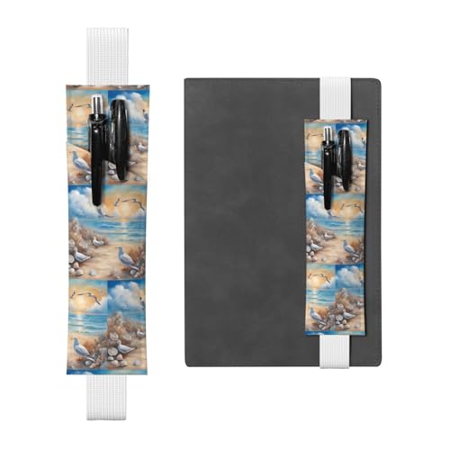 WZYCWB Viele niedliche Möwen Tagebuch Federmäppchen, PVC-Stifthalter und Stifthalter mit Gummibändern und Lesezeichen sind die beste Geschenkwahl. von WZYCWB