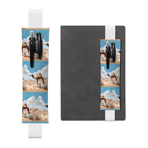 WZYCWB Walking Camel Diary Federmäppchen, PVC-Stifthalter und Stifthalter mit Gummibändern und Lesezeichen sind die beste Geschenkwahl. von WZYCWB