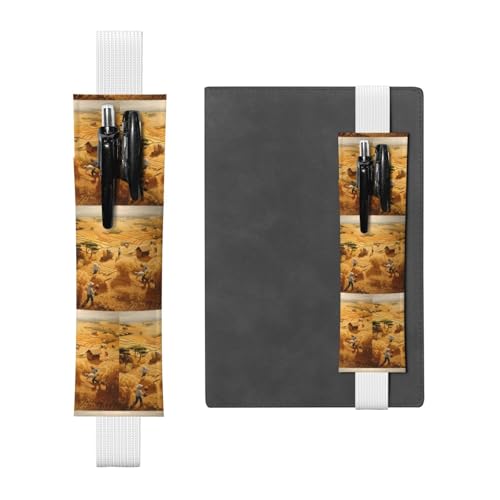 WZYCWB Weizenernte Tagebuch Federmäppchen, PVC-Stifthalter und Stifthalter mit Gummibändern und Lesezeichen sind die beste Geschenkwahl. von WZYCWB