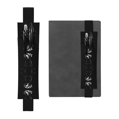WZYCWB line Dog Bedruckter großer Kapazität PVC-Stifthalter + kreatives Tagebuch Stiftetasche Set mit Gummiband Anti-Rutsch-Design von WZYCWB
