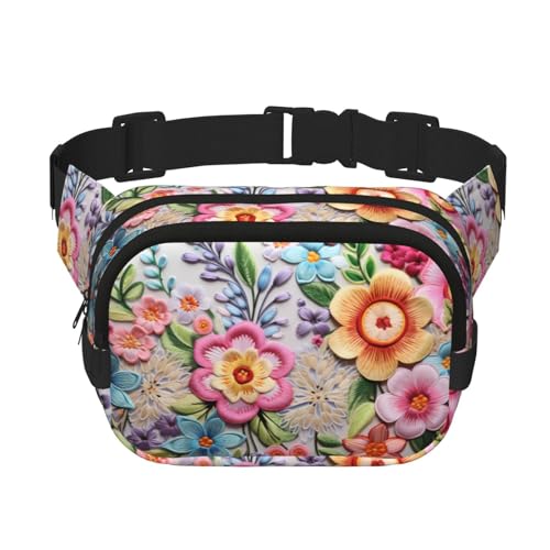 Wenn es bald blüht. Muster trendige modische Hüfttasche Unisex Reise Sport Messenger Bag Schwarz One Size Wenn es bald blüht. Muster trendige modische Hüfttasche Unisex Reise Sport Messenger Bag Schwarz One Size von WZYCWB