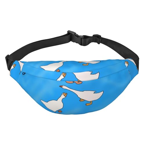 White Goose House Reise-Hüfttasche, geeignet für Sport, Laufen, Radfahren, Reisen, Angeln, Jungen, große Crossbody-Hüfttasche von WZYCWB