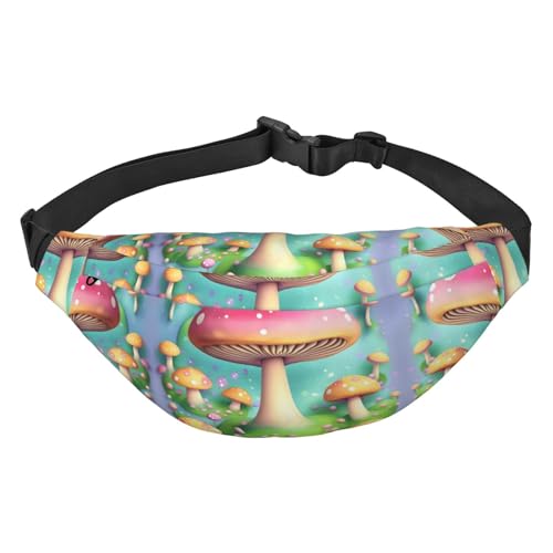 Wunderbare kleine Pilz-Reise-Hüfttasche, geeignet für Sport, Laufen, Radfahren, Reisen, Angeln, Jungen, große Umhängetasche von WZYCWB