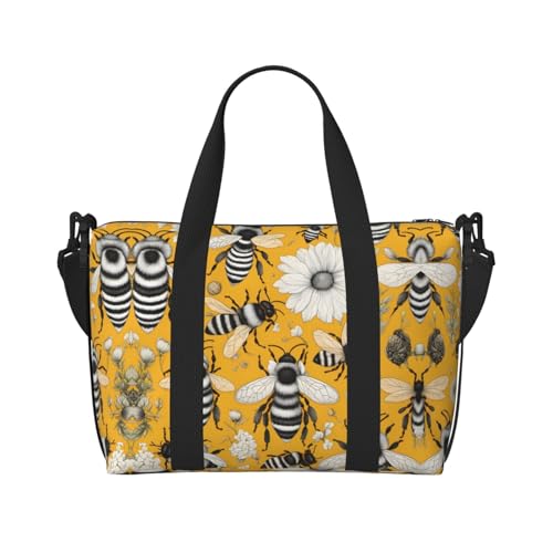 cartoon bee Damen Handtaschen Crossbody Reisetasche Casual Handtasche mit Reißverschluss Geeignet für Arbeit Reisen Fitness Reisen von WZYCWB