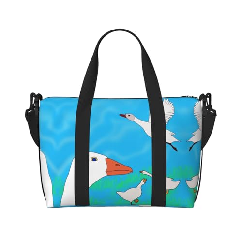 happy white goose Damen Handtasche Crossbody Reisetasche Casual Handtasche mit Reißverschluss Geeignet für Arbeit Reisen Fitness Reisen von WZYCWB