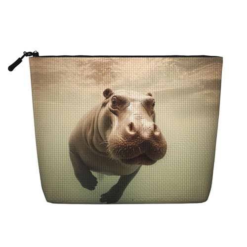 hippo Damen Kultur- und Kosmetiktasche, Unisex Kulturbeutel, Aufbewahrungstasche für Körperpflege hippo Damen Kultur- und Kosmetiktasche, Unisex Kulturbeutel, Aufbewahrungstasche für Körperpflege von WZYCWB