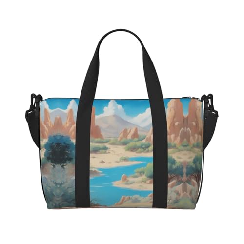 oasis in the desert Damen Handtasche Crossbody Reisetasche Casual Handtasche mit Reißverschluss Geeignet für Arbeit Reisen Fitness Reisen oasis in the desert Damen Handtasche Crossbody Reisetasche Casual Handtasche mit Reißverschluss Geeignet für Arbeit Reisen Fitness Reisen von WZYCWB