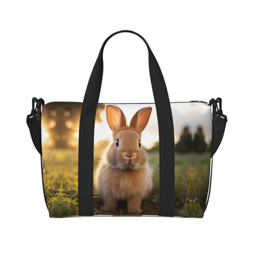 white-eared rabbit Damen Handheld Crossbody Reisetasche Casual Handtasche mit Reißverschluss Geeignet für Arbeit Reisen Fitness Reisen Schwarz Einheitsgröße white-eared rabbit Damen Handheld Crossbody Reisetasche Casual Handtasche mit Reißverschluss Geeignet für Arbeit Reisen Fitness Reisen Schwarz Einheitsgröße von WZYCWB