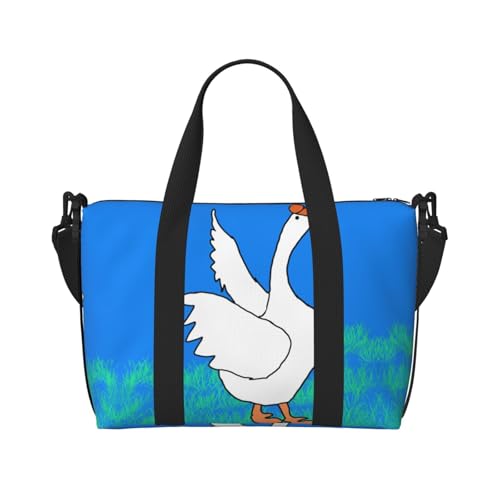 white goose spread its wings Damen-Handtasche/Umhängetasche, lässige Handtasche mit Reißverschluss, geeignet für Arbeit, Reisen, Fitness, Reisen von WZYCWB