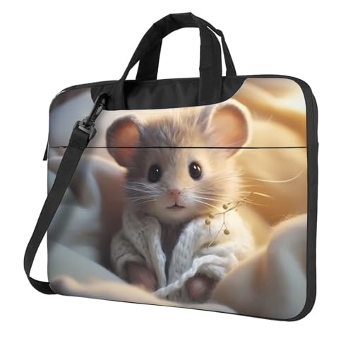 WZYWHJ 15,6 Zoll Nerdy Mouse Boy bedruckte Laptoptasche – mit weichem Innenfutter, mehreren Taschen – ideal für Männer, Reisen und Business von WZYWHJ