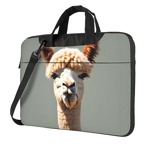 WZYWHJ Alpaka Avatar Prints Laptoptasche - mit weichem Innenfutter, mehreren Taschen - ideal für Männer, Reisen und Business, Schwarz, 14 inch WZYWHJ Alpaka Avatar Prints Laptoptasche - mit weichem Innenfutter, mehreren Taschen - ideal für Männer, Reisen und Business, Schwarz, 14 inch von WZYWHJ