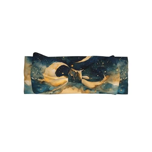 WZYWHJ Baby-Stirnbänder mit Mond-Aquarellbild, mit Schleife und elastischem, weichem Haarschmuck für Neugeborene und Mädchen WZYWHJ Baby-Stirnbänder mit Mond-Aquarellbild, mit Schleife und elastischem, weichem Haarschmuck für Neugeborene und Mädchen von WZYWHJ