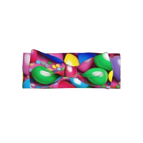 WZYWHJ Ballon-Konfetti-Bild mit Babyschleife und elastischem, weichem Haarschmuck für Neugeborene und Mädchen von WZYWHJ
