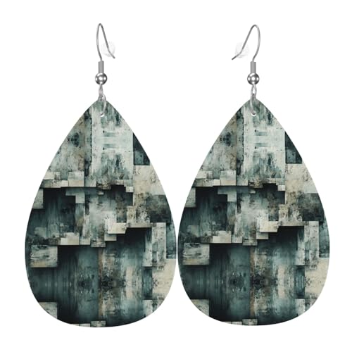 WZYWHJ Blockfragmente Druck Damen Leder Ohrringe Einfache Wassertropfen Anhänger Mode Urlaub Geschenk WZYWHJ Blockfragmente Druck Damen Leder Ohrringe Einfache Wassertropfen Anhänger Mode Urlaub Geschenk von WZYWHJ