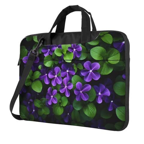 WZYWHJ Bunch of Violets Prints Laptoptasche – mit weichem Innenfutter, mehreren Taschen – ideal für Männer, Reisen und Business, Schwarz, 13 inch WZYWHJ Bunch of Violets Prints Laptoptasche – mit weichem Innenfutter, mehreren Taschen – ideal für Männer, Reisen und Business, Schwarz, 13 inch von WZYWHJ