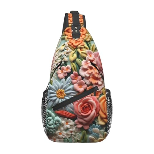 WZYWHJ Bunte Stickerei bedruckte Herren-Umhängetasche mit hoher Speicherkapazität und verstellbarem Schultergurt WZYWHJ Bunte Stickerei bedruckte Herren-Umhängetasche mit hoher Speicherkapazität und verstellbarem Schultergurt von WZYWHJ