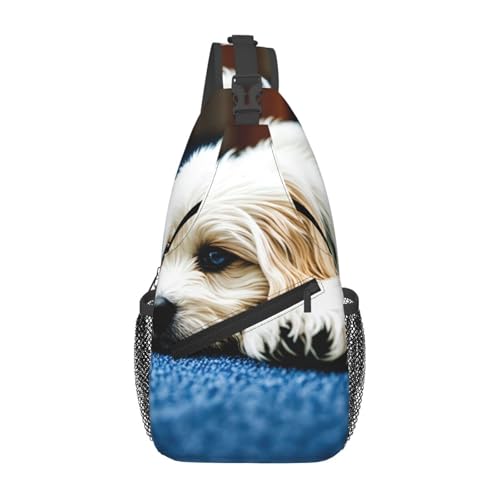 WZYWHJ Carpet Puppy Cross Brusttasche diagonal – strapazierfähige Wanderrucksäcke mit großer Kapazität und verstellbaren Trägern von WZYWHJ
