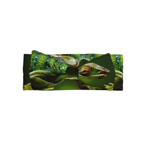 WZYWHJ Chamäleon-Bild mit Babyschleife und elastischem, weichem Haarschmuck für Neugeborene und Mädchen von WZYWHJ