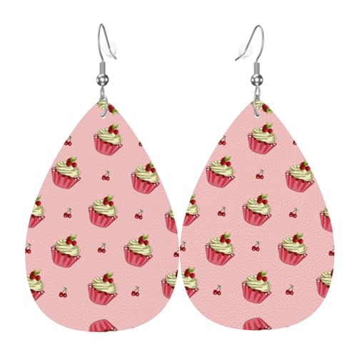 WZYWHJ Cherry Cake Picture Damen Leder Ohrringe Einfache Wassertropfen Anhänger Mode Urlaub Geschenk WZYWHJ Cherry Cake Picture Damen Leder Ohrringe Einfache Wassertropfen Anhänger Mode Urlaub Geschenk von WZYWHJ