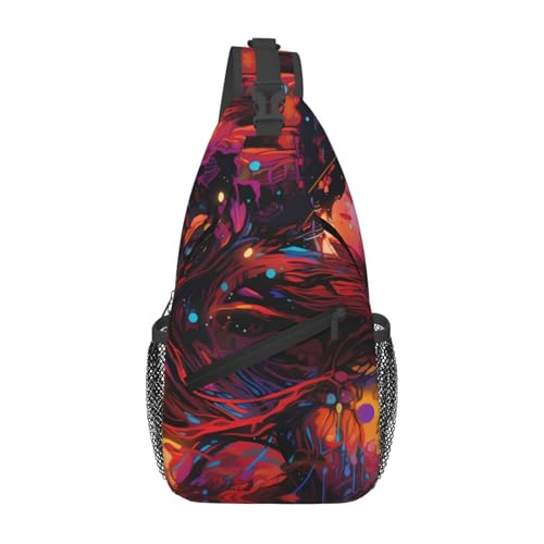 WZYWHJ Color Lines bedruckte Herren-Umhängetasche mit hoher Speicherkapazität und verstellbarem Schultergurt WZYWHJ Color Lines bedruckte Herren-Umhängetasche mit hoher Speicherkapazität und verstellbarem Schultergurt von WZYWHJ