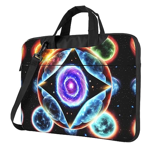 WZYWHJ Cosmic Stars Prints Laptoptasche – mit weichem Innenfutter, mehreren Taschen – ideal für Männer, Reisen und Business, Schwarz, 13 inch WZYWHJ Cosmic Stars Prints Laptoptasche – mit weichem Innenfutter, mehreren Taschen – ideal für Männer, Reisen und Business, Schwarz, 13 inch von WZYWHJ