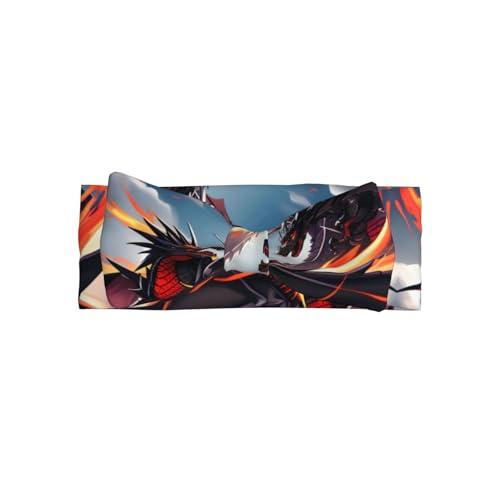 WZYWHJ Doppelter Drachenkampf-Bild Babyschleife Stirnbänder und elastische, weiche Haar-Accessoires für Neugeborene und Mädchen von WZYWHJ