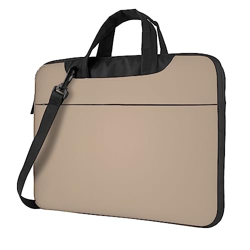 WZYWHJ Einfarbige Laptoptasche mit hellbraunem Aufdruck – mit weichem Innenfutter, mehreren Taschen – ideal für Herren, Reisen und Geschäft, Schwarz, 13 inch WZYWHJ Einfarbige Laptoptasche mit hellbraunem Aufdruck – mit weichem Innenfutter, mehreren Taschen – ideal für Herren, Reisen und Geschäft, Schwarz, 13 inch von WZYWHJ