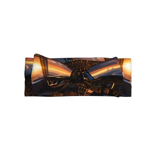 WZYWHJ Flugzeug-Cockpit-Bild mit Babyschleife und elastischem, weichem Haarschmuck für Neugeborene und Mädchen von WZYWHJ