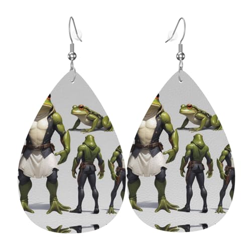 WZYWHJ Froschkönig Prints Damen Leder Ohrringe Einfache Wassertropfen Anhänger Mode Urlaub Geschenk WZYWHJ Froschkönig Prints Damen Leder Ohrringe Einfache Wassertropfen Anhänger Mode Urlaub Geschenk von WZYWHJ