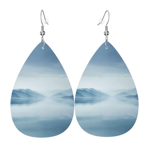 WZYWHJ Gable Picture Damen-Lederohrringe, einfacher Wassertropfen-Anhänger, modisches Urlaubsgeschenk von WZYWHJ
