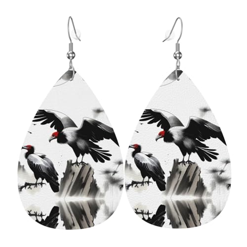 WZYWHJ Geier stehendes Bild Damen Leder Ohrringe Einfache Wassertropfen Anhänger Mode Urlaub Geschenk WZYWHJ Geier stehendes Bild Damen Leder Ohrringe Einfache Wassertropfen Anhänger Mode Urlaub Geschenk von WZYWHJ