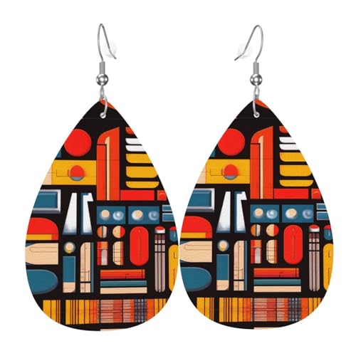 WZYWHJ Geometrische Weltraumdrucke Damen Leder Ohrringe Einfache Wassertropfen Anhänger Mode Urlaub Geschenk WZYWHJ Geometrische Weltraumdrucke Damen Leder Ohrringe Einfache Wassertropfen Anhänger Mode Urlaub Geschenk von WZYWHJ