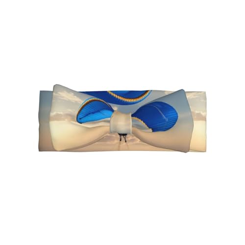 WZYWHJ Gleitschirm-Bild mit Babyschleife und elastischem, weichem Haarschmuck für Neugeborene und Mädchen von WZYWHJ