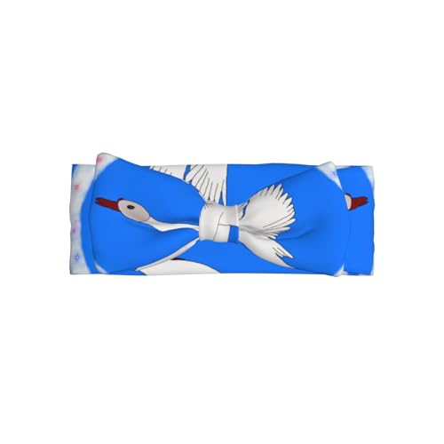 WZYWHJ Haarband mit fliegendem weißen Gänsemuster, Babyschleife und elastische, weiche Haar-Accessoires für Neugeborene und Mädchen von WZYWHJ