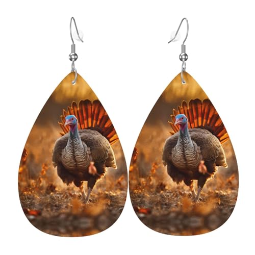 WZYWHJ Hams Picture Damen-Leder-Ohrringe, einfacher Wassertropfen-Anhänger, modisches Urlaubsgeschenk von WZYWHJ