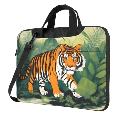 WZYWHJ Jungle Tigers Cub Prints Laptoptasche – mit weichem Innenfutter, mehreren Taschen – ideal für Männer, Reisen und Business, Schwarz, 13 Zoll WZYWHJ Jungle Tigers Cub Prints Laptoptasche – mit weichem Innenfutter, mehreren Taschen – ideal für Männer, Reisen und Business, Schwarz, 13 Zoll von WZYWHJ