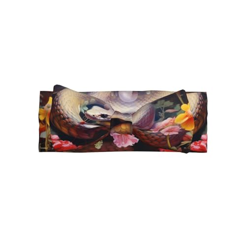 WZYWHJ Kleine Schlange im Blumenbeet, bedruckte Baby-Schleifen-Stirnbänder und elastische, weiche Haar-Accessoires für Neugeborene und Mädchen von WZYWHJ