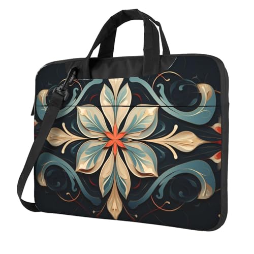 WZYWHJ Laptoptasche, 35,6 cm (14 Zoll), kristallförmig, bedruckt, mit weichem Innenfutter, mehreren Taschen, ideal für Herren, Reisen und Business von WZYWHJ