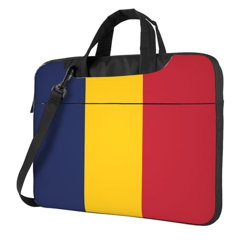 WZYWHJ Laptoptasche mit Aufdruck "Flag of Chad Prints" – mit weicher Innenseite, mehreren Taschen – ideal für Herren, Reisen und Business, Schwarz, 13 Zoll WZYWHJ Laptoptasche mit Aufdruck "Flag of Chad Prints" – mit weicher Innenseite, mehreren Taschen – ideal für Herren, Reisen und Business, Schwarz, 13 Zoll von WZYWHJ