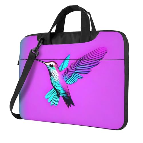 WZYWHJ Laptoptasche mit Kolibri-Motiv, 13 Zoll (33 cm), mit weichem Innenfutter, mehreren Taschen, ideal für Herren, Reisen und Business von WZYWHJ