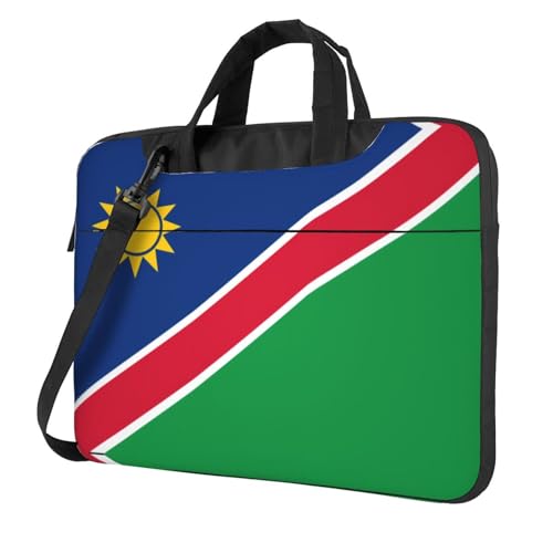 WZYWHJ Laptoptasche mit Namibia-Aufdruck – mit weicher Innenseite, mehreren Taschen – ideal für Männer, Reisen und Business, Schwarz, 14 inch WZYWHJ Laptoptasche mit Namibia-Aufdruck – mit weicher Innenseite, mehreren Taschen – ideal für Männer, Reisen und Business, Schwarz, 14 inch von WZYWHJ