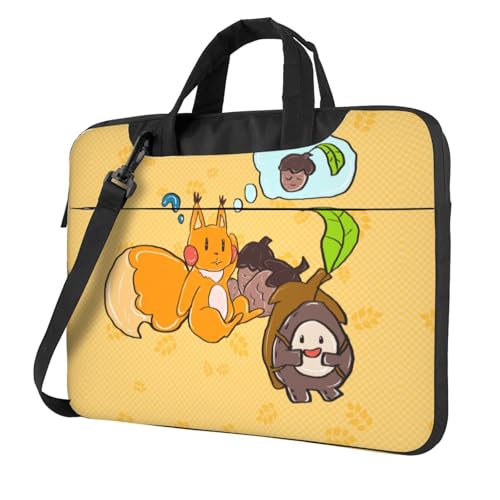 WZYWHJ Laptoptasche mit Sonnenblumenkern-Eichhörnchen-Aufdruck, weiches Innenfutter, mehrere Taschen, ideal für Herren, Reisen und Business, Schwarz, 13 Zoll WZYWHJ Laptoptasche mit Sonnenblumenkern-Eichhörnchen-Aufdruck, weiches Innenfutter, mehrere Taschen, ideal für Herren, Reisen und Business, Schwarz, 13 Zoll von WZYWHJ
