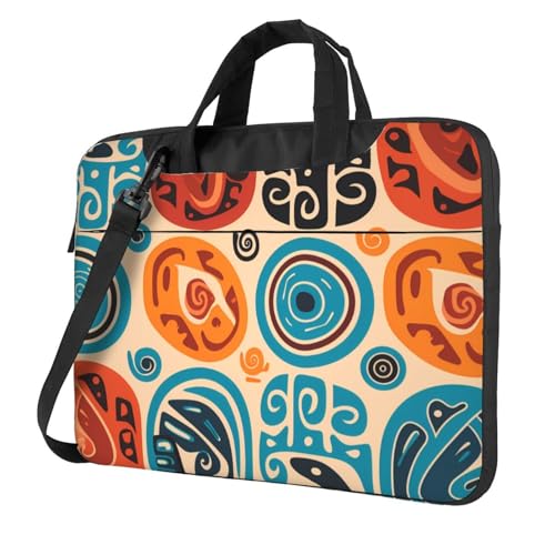 WZYWHJ Laptoptasche mit kulturellem Symbol, 33 cm (13 Zoll), mit weichem Innenfutter, mehreren Taschen, ideal für Herren, Reisen und Business von WZYWHJ