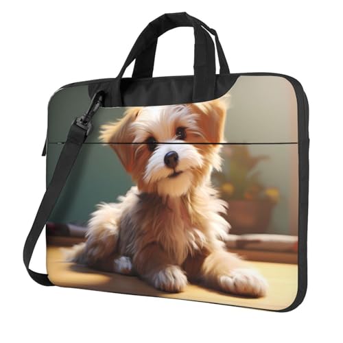 WZYWHJ Laptoptasche mit niedlichem Hundemotiv – mit weichem Innenfutter, mehreren Taschen – ideal für Männer, Reisen und Business, Schwarz, 13 inch WZYWHJ Laptoptasche mit niedlichem Hundemotiv – mit weichem Innenfutter, mehreren Taschen – ideal für Männer, Reisen und Business, Schwarz, 13 inch von WZYWHJ