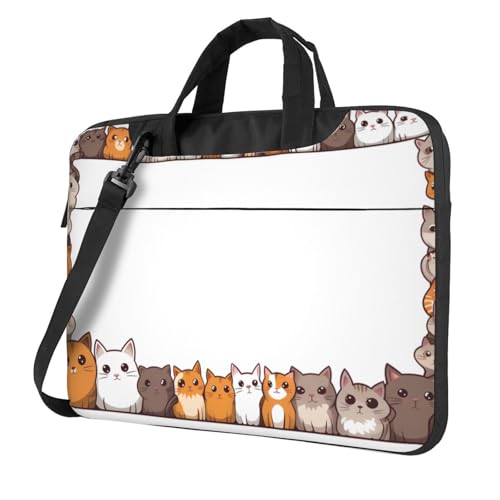 WZYWHJ Laptoptasche mit süßem Bilderrahmen, 35,6 cm (14 Zoll), mit weichem Innenfutter, mehreren Taschen, ideal für Männer, Reisen und Business von WZYWHJ