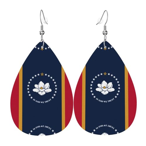 WZYWHJ Mississippi Staatsflagge Bild Damen Leder Ohrringe Einfache Wassertropfen Anhänger Mode Urlaub Geschenk WZYWHJ Mississippi Staatsflagge Bild Damen Leder Ohrringe Einfache Wassertropfen Anhänger Mode Urlaub Geschenk von WZYWHJ