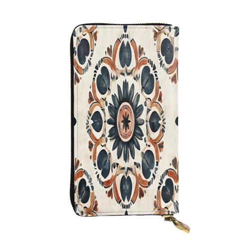 WZYWHJ Modische Damen-Geldbörse aus Leder, lang, mit mehreren Fächern und Reißverschluss, Design Stechapfel von WZYWHJ