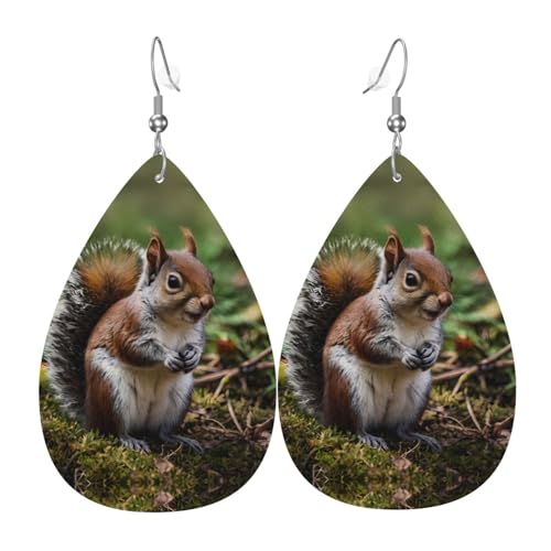WZYWHJ Niedliche kleine Eichhörnchen Drucke Damen Leder Ohrringe Einfache Wassertropfen Anhänger Mode Urlaub Geschenk WZYWHJ Niedliche kleine Eichhörnchen Drucke Damen Leder Ohrringe Einfache Wassertropfen Anhänger Mode Urlaub Geschenk von WZYWHJ