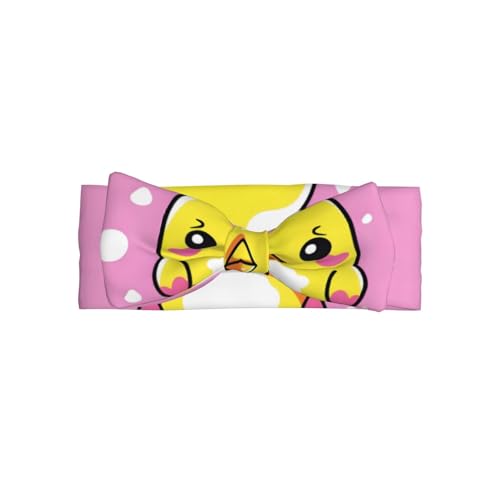 WZYWHJ Niedliches Kawaii-Küken-Bild mit Babyschleife und elastischem, weichem Haarschmuck für Neugeborene und Mädchen von WZYWHJ