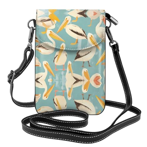 WZYWHJ Pelicans Kunstdruck-Leder-Umhängetasche, Handytasche, vielseitiges Geschenk für Frauen, Wandern, Camping, Einkaufen und Reisen WZYWHJ Pelicans Kunstdruck-Leder-Umhängetasche, Handytasche, vielseitiges Geschenk für Frauen, Wandern, Camping, Einkaufen und Reisen von WZYWHJ